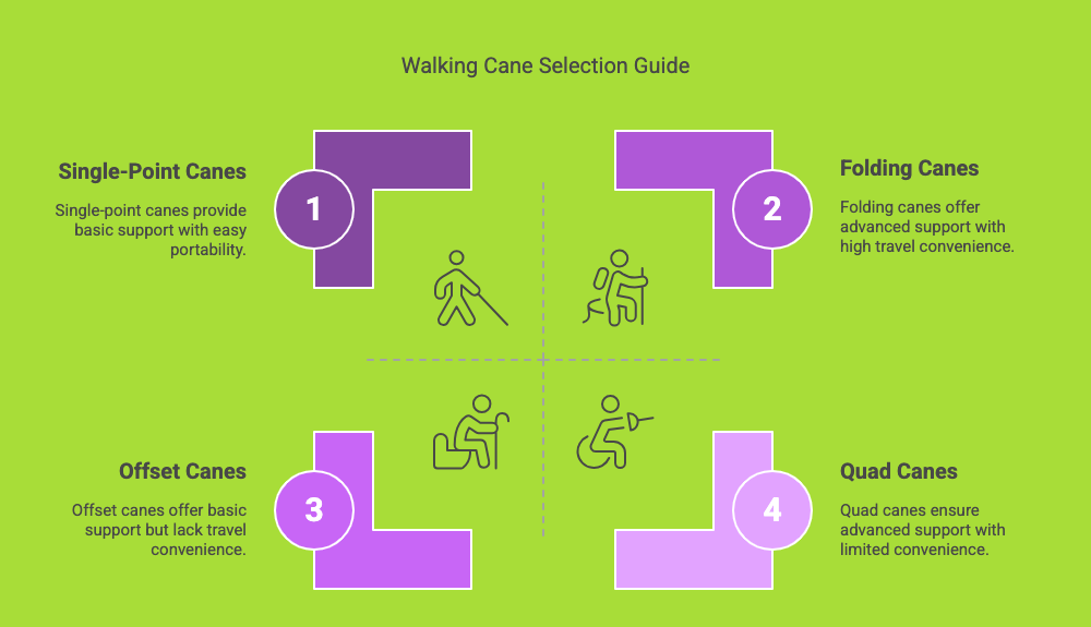 Types of Walking Canes – Which One Fits Your Needs?
