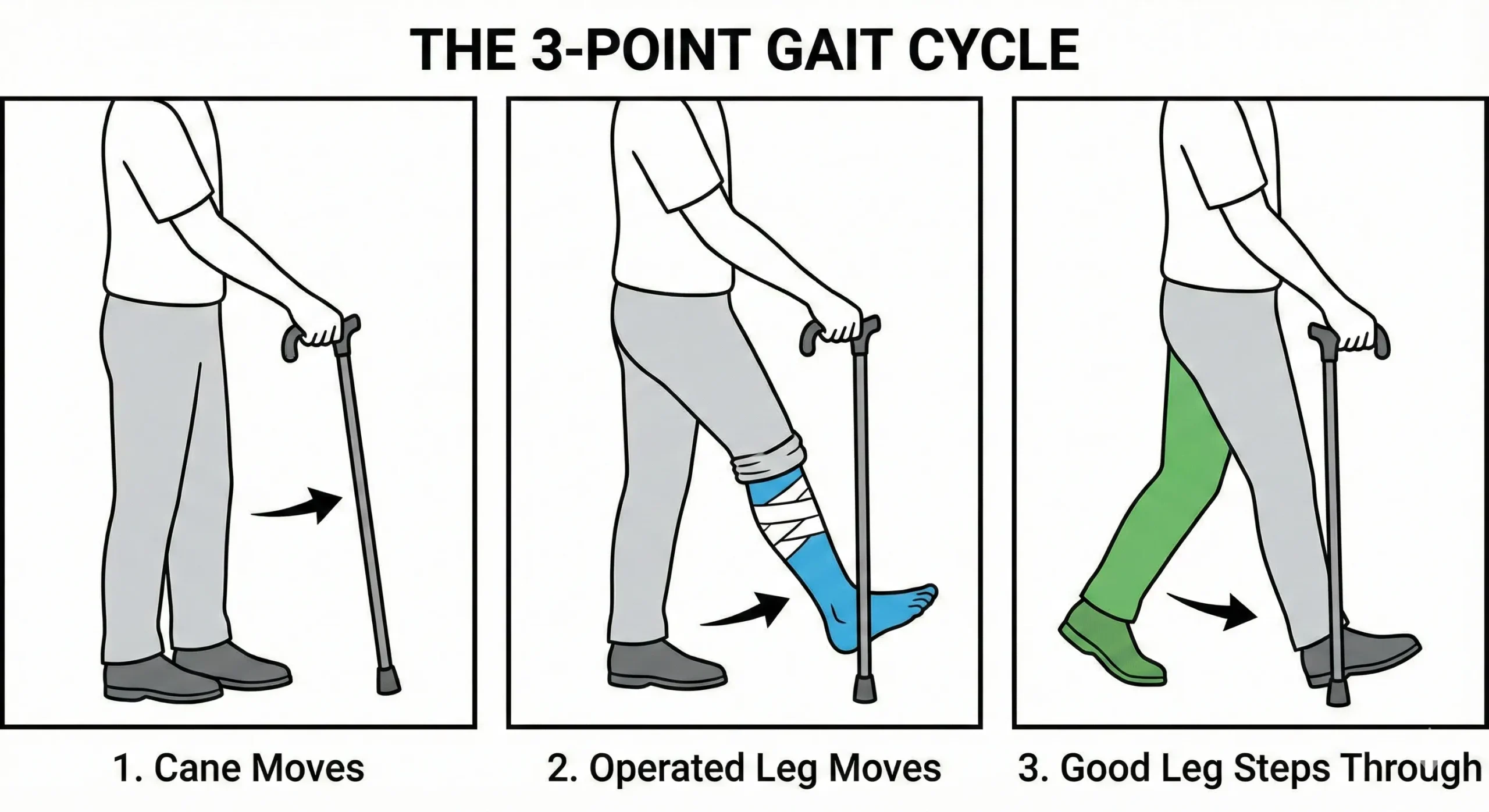 Three point gait cycle diagram