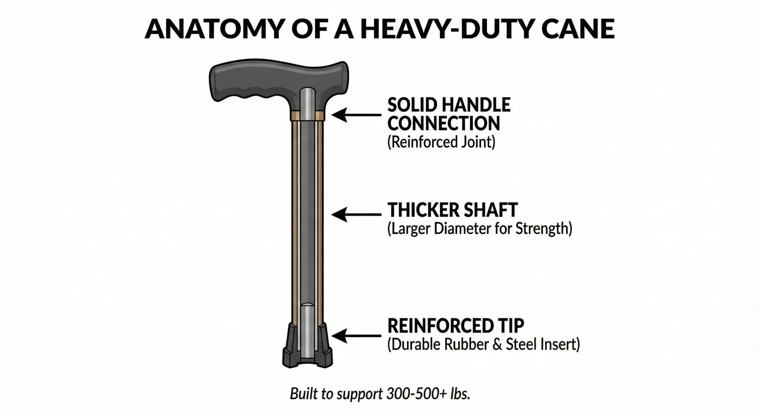 Infographic: Anatomy of a heavy duty cane