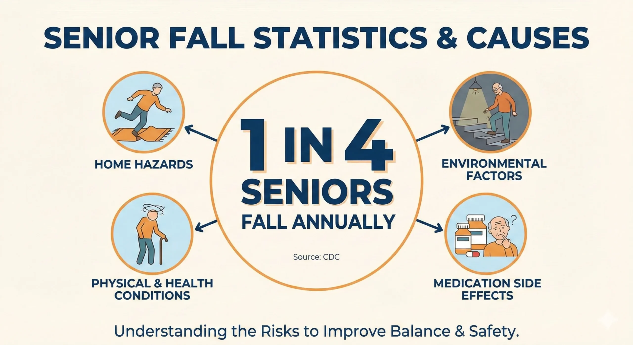 Infographic showing balance problem statistics