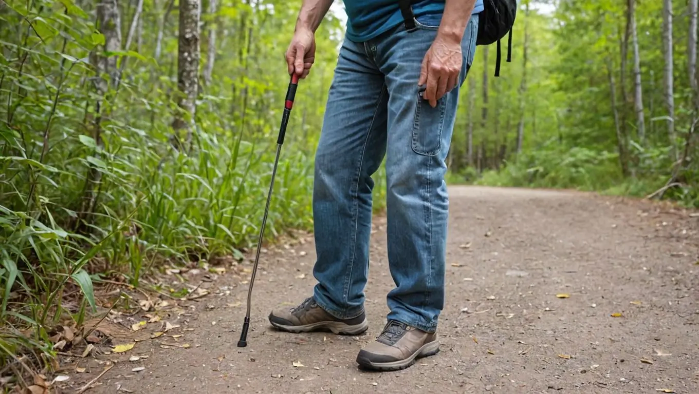 how do you measure a walking stick