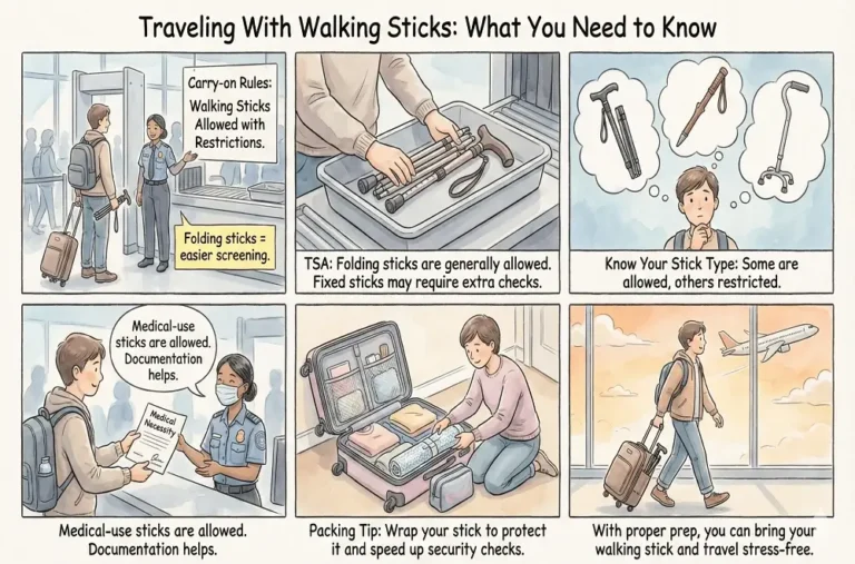 Can You Take Walking Sticks in Carry on Luggage