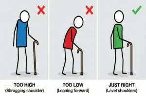 Illustration comparing three postures