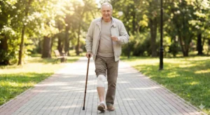 how to walk with a cane after knee surgery