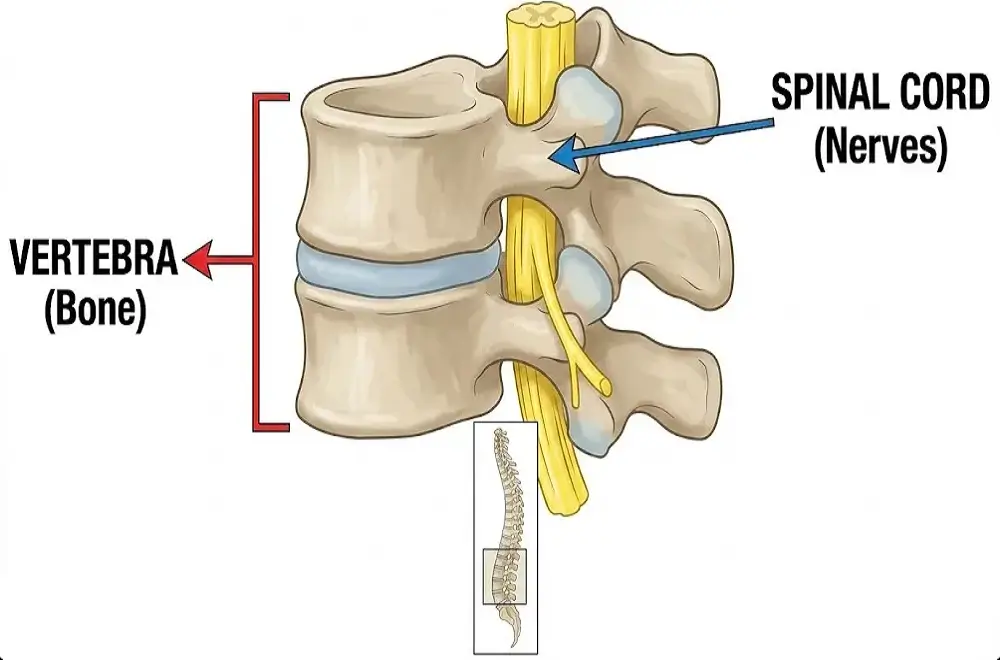 Spinal Column (Vertebrae) vs Spinal Cord Diagram Explained