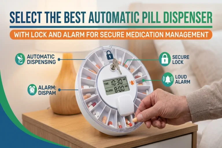 Automatic Pill Dispenser With Lock And Alarm